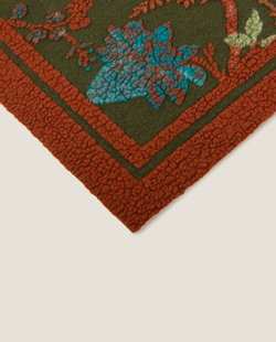 Плед 150x190 Frati Home Paradisiaco Verde зеленый с красным