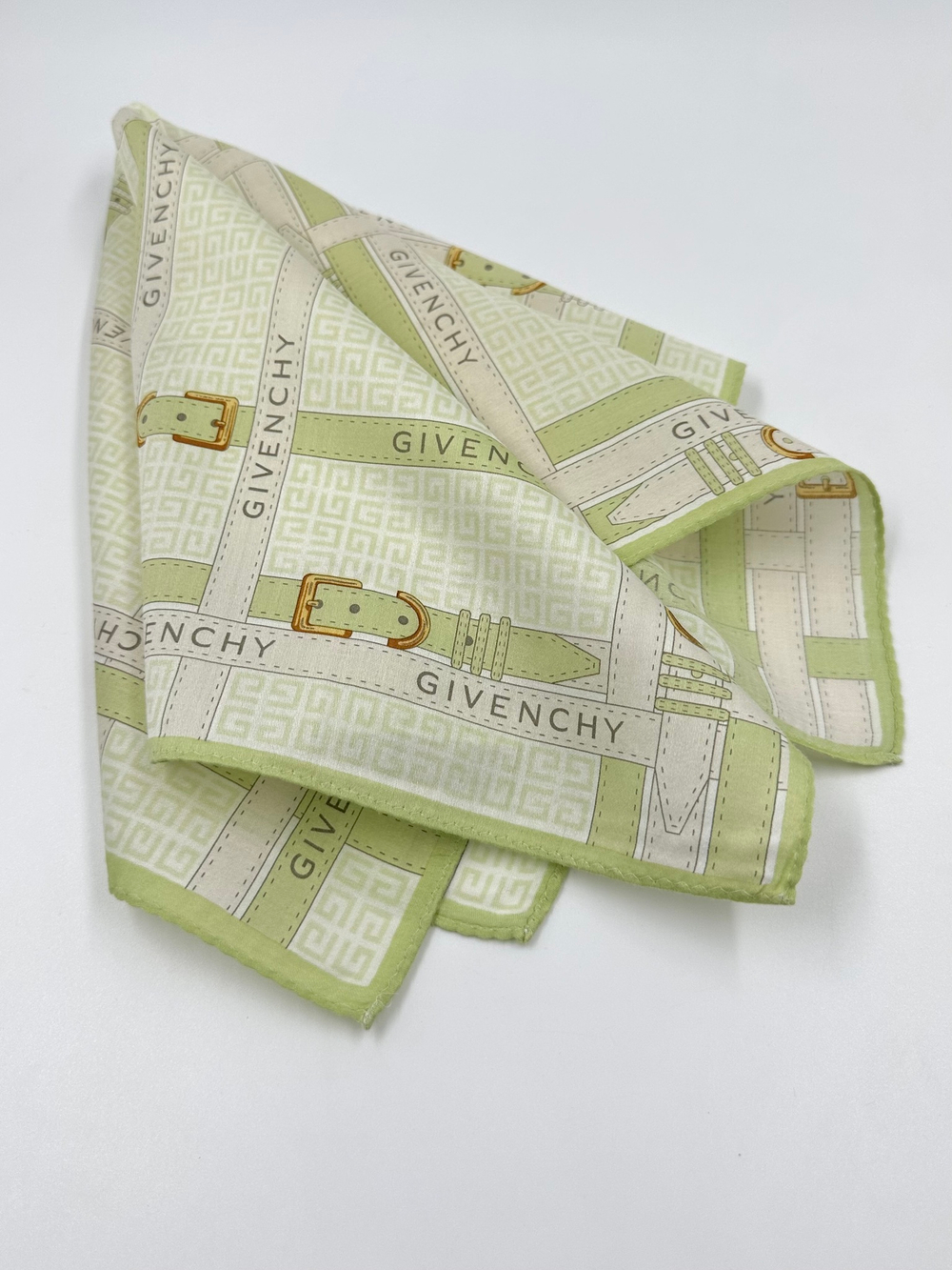 Платок Givenchy с зелёной каймой