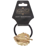 Резинка для волос с декором «AKS - DesignPRO», листик, цвет золото, 5*3,5см