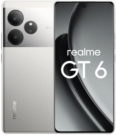 6.78" Смартфон REALME GT 6 12/256Gb,  RMX3851,  NFC,  AMOLED,  120Гц,  5500мAч,  серебристый