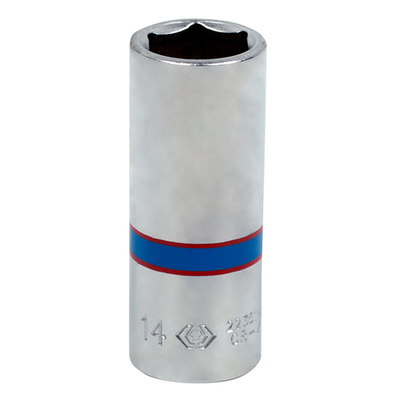 KING TONY (223514M) Головка торцевая глубокая шестигранная 1/4", 14 мм
