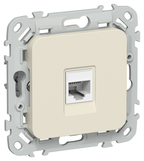 FLITE Розетка компьютерная RJ45 категория 5Е UTP РК5е-1-0-ФлСл сливочный IEK