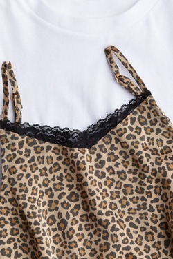 H&M Комплект из 2 предметов: топ и платье, леопардовый