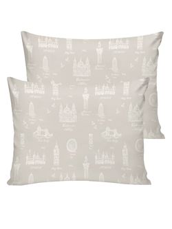 Постельное белье "Foggy Albion" евро  наволочки 50х70 2шт Простынь на резинке 180х200 см Пододеяльник 200х215 см Сказка сатин