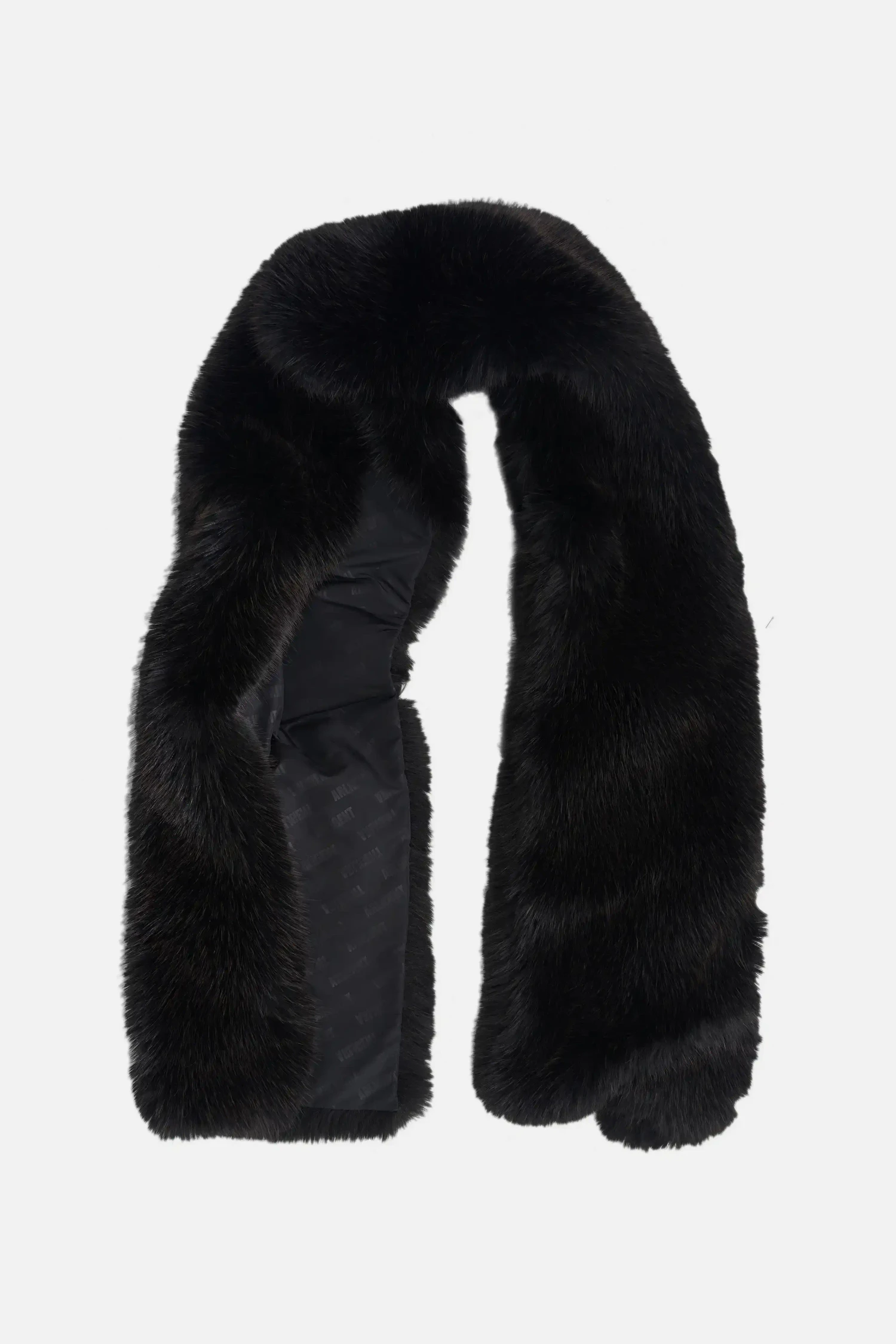 Шарф из экомеха темно-коричневый