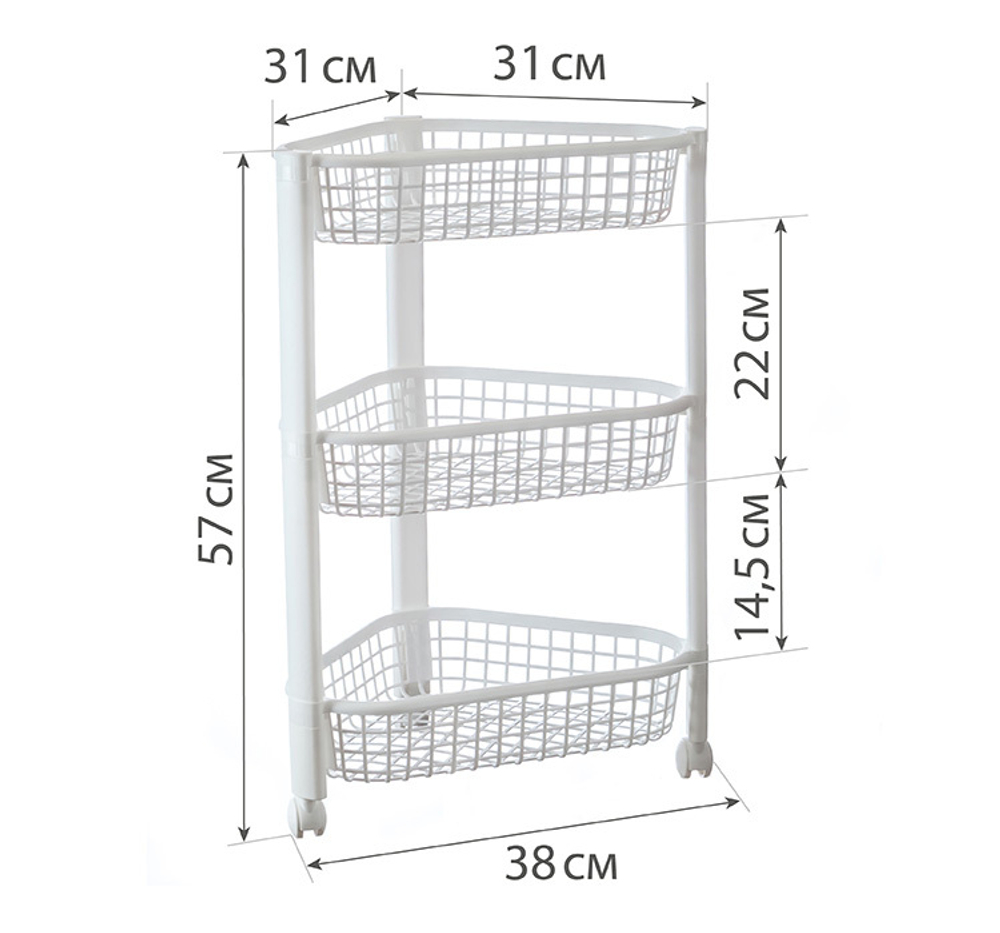 Полка угловая ЕВРО (3 секции), М2756