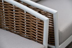 "Тоскана" лаунж-зона из искусственного ротанга, цвет соломенный