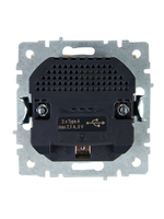 BRITE Розетка 1-местная с заземлением с защитными шторками 16А с USB A+A 5В 2,1А РЮш10-1-БрКр бежевый IEK