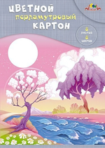 Картон цветной А4 8л, 8цв "Волшебная страна" в папке (Апплика)
