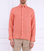 Льняная рубашка Tommy Hilfiger - оранжевый(MW0MW30897)