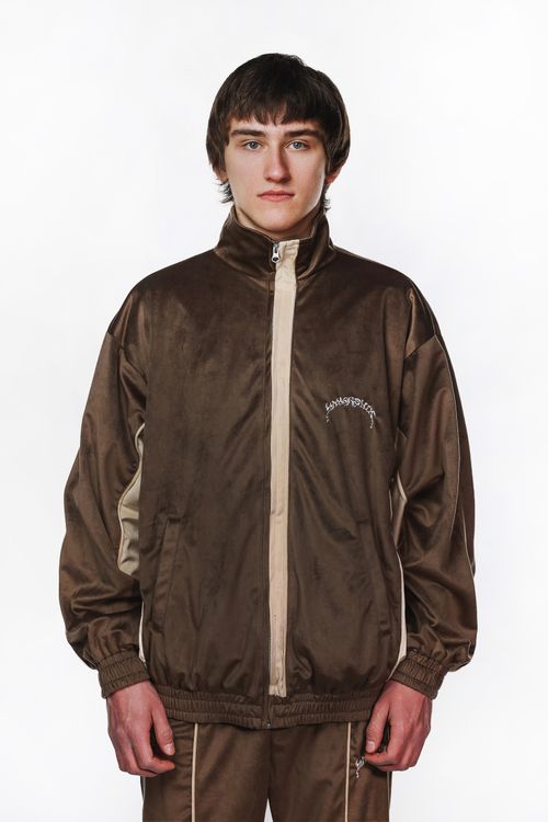 Олимпийка Ymkashix велюровая Puff коричневая