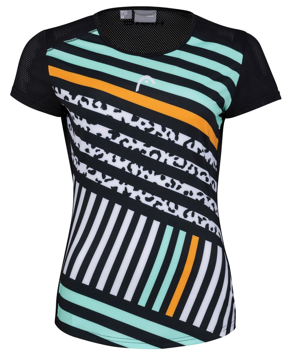 Футболка для девочки теннисная Head Sammy T-Shirt G - black/print vision