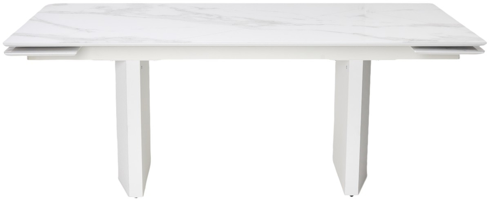 Стол М-City DISAUR Моцарт 200 Белый мрамор, стекло, Белый