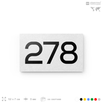 Номер на дверь 278, табличка на дверь для офиса, квартиры, кабинета, аудитории, склада, белая 120х70 мм, Айдентика Технолоджи