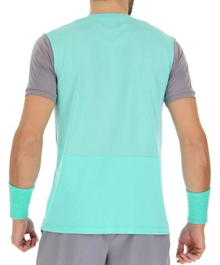 Теннисная футболка Lotto Top IV Tee - green 929c/quicksilver