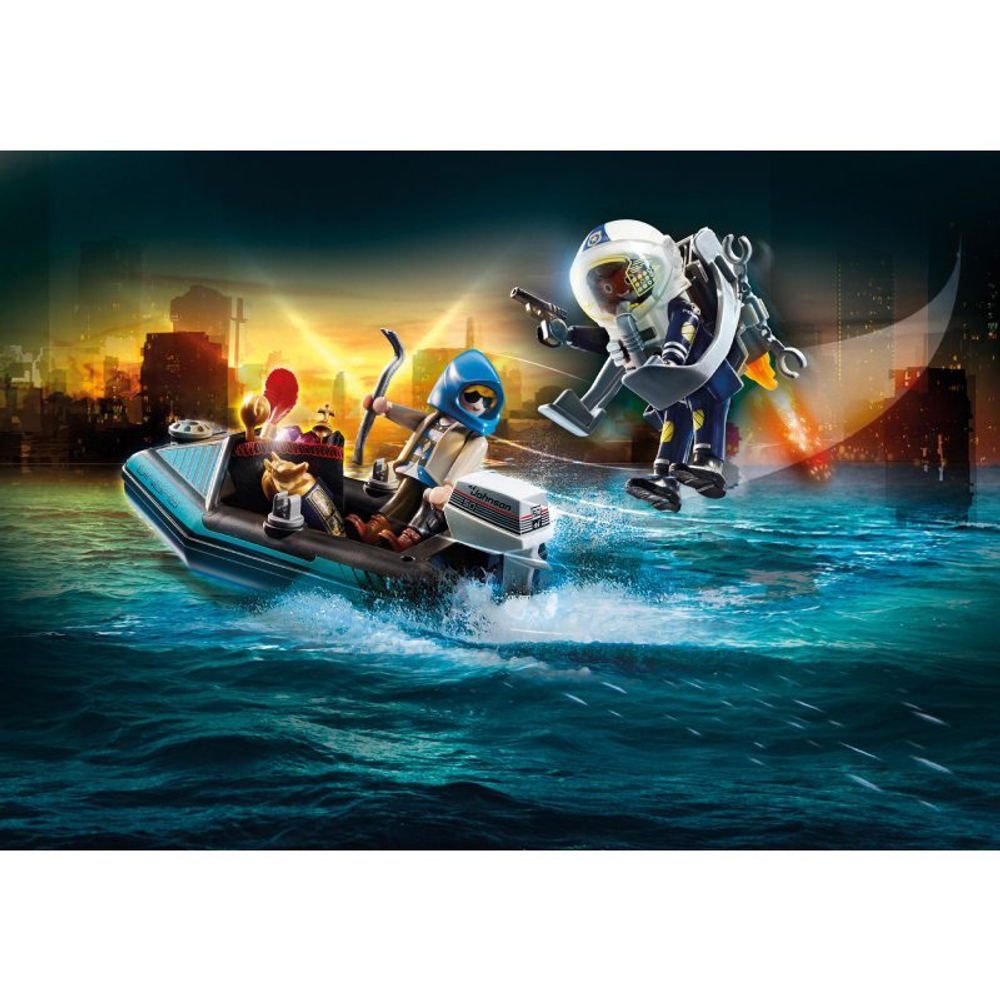 Playmobil - Полицейский реактивный ранец: арест вора произведений искусства 70782