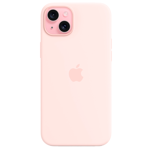 Силиконовый чехол с поддержкой MagSafe Apple Silicone Case для iPhone 15 Plus, Light Pink (Светло-розовый)