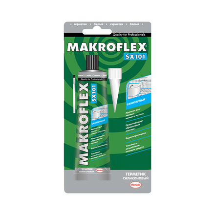 Герметик силиконовый санитарный Makroflex SX101, 85 мл, белый