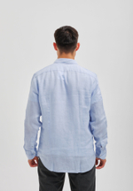 Рубашка мужская лен SHANYRAQ LIGHT BLUE