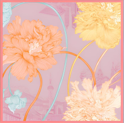 Платок двойной печати 88x88 см AV-HA32501