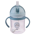 9037732 Поильник с силиконовой трубочкой, 250 мл., цвет голубой
