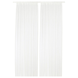 IKEA TERESIA  (ИКЕА ТЕРЕСИА)  -  Шторы, 2 шт, на туннеле/белые, 145x250 см
