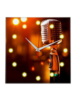 Настенные часы "microphone" Декор для дома, подарок
