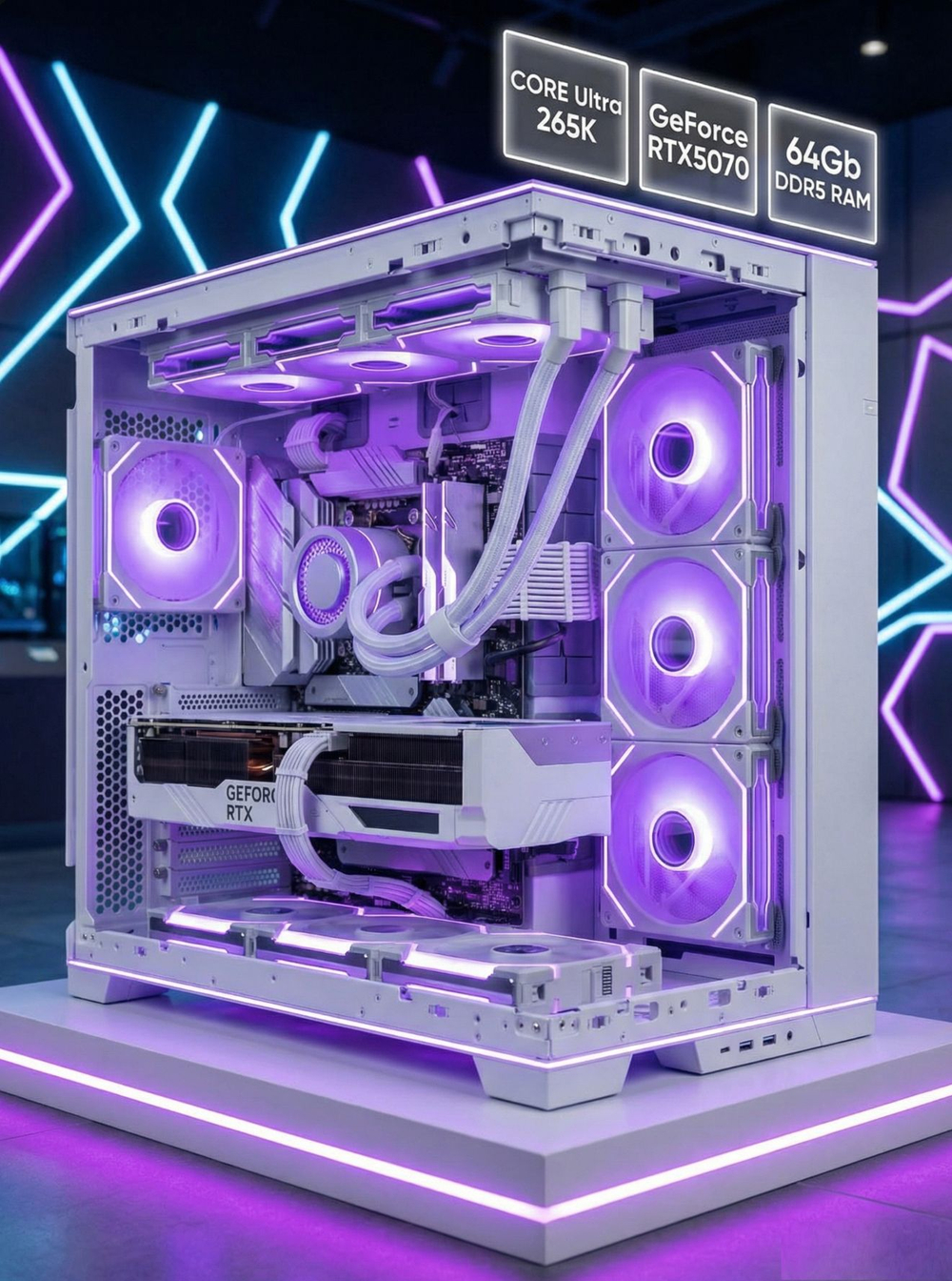 Игровой компьютер (системный блок) Intel Core i7 265KF / RTX5070 / 64GB DDR5 /SSD 1000Gb/800W/Win 11 PRO