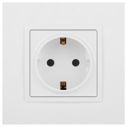14-2101-01 ЭРА Розетка 2P+E Schuko, 16A-250В, IP20, Эра Elegance, белый | Elegance Белый