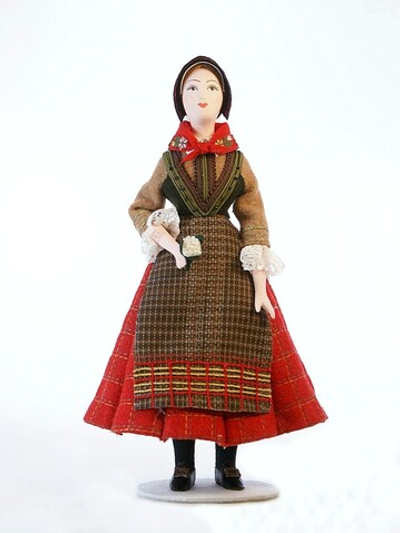 Кукла коллекционная в национальном женском костюме, Датчанка