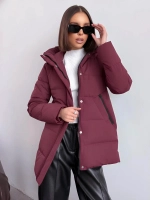 Куртка демисезонная с капюшоном удлиненная