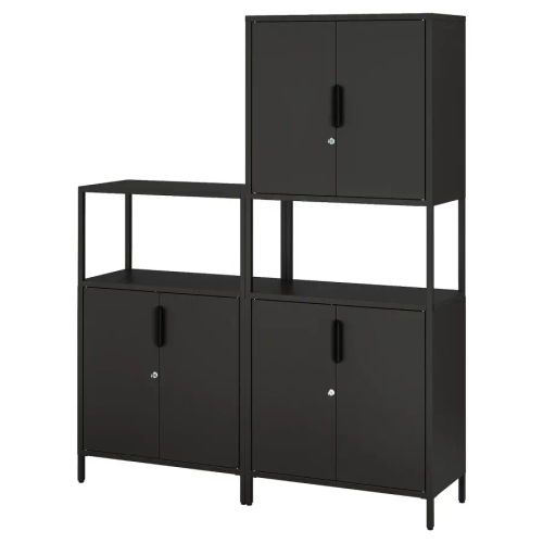 Шкаф - TROTTEN IKEA/ ТРОТТЕН ИКЕА,  173х140 см, черный