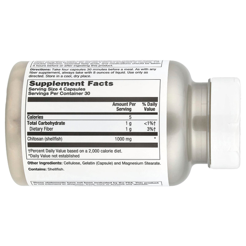 Natural Balance, хитозан, 120 растительных капсул (250 мг в 1 капсуле)