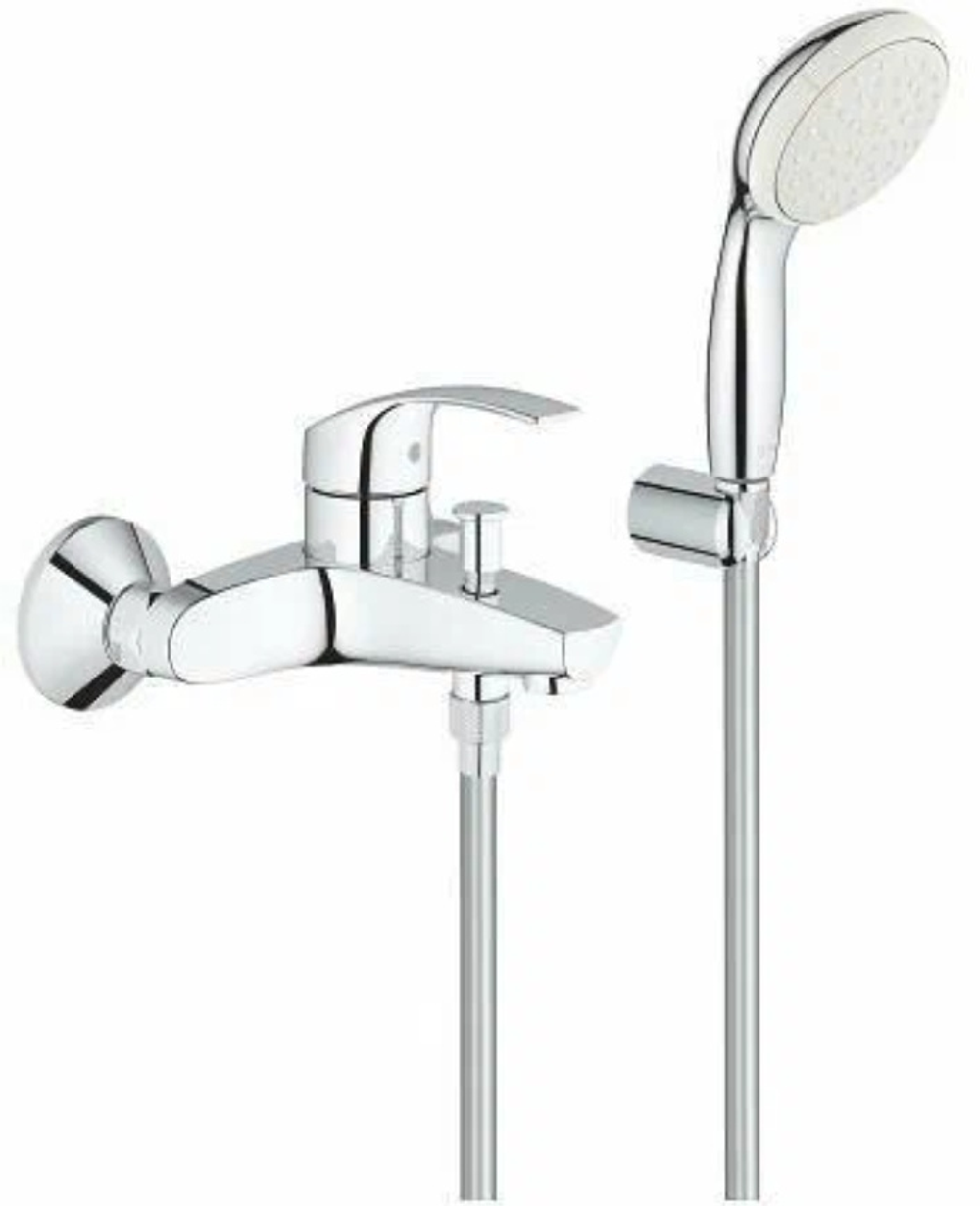 Смеситель для ванны GROHE Eurosmart New с душевым набором, хром (3330220A)