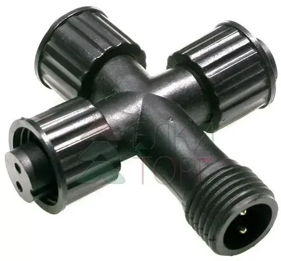 Разветвитель 3-х лучевой для гирлянд системы Sealed 220V., каучук черный, Beauty Led (LLR13-1)