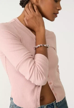 STRADIVARIUS Браслет веревочного плетения, серый