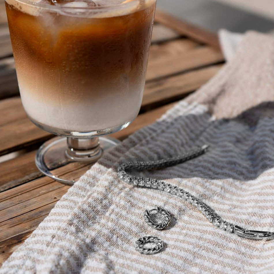 Браслет Qudo CASSIO 18 cm Cristal-Silver 102028/30-1817