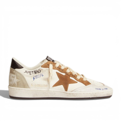 Кеды Ball Star sneakers with tobacco-colored suede star and black leather heel tab