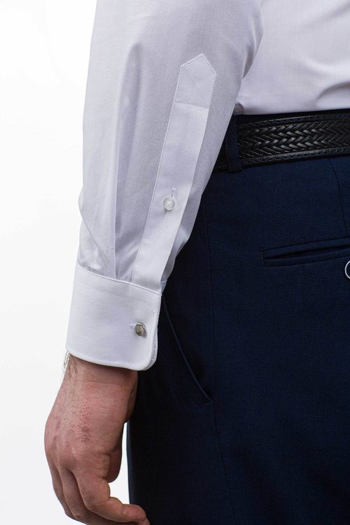 Сорочка мужская VESTER длинный рукав, цвет белый, хлопок/пэ