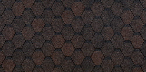 Гибкая черепица Eurasia, Шестигранник, Коричневый