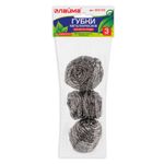 Губки металлические, спиральные, 3 шт., для посуды, гриля LAIMA, 603102