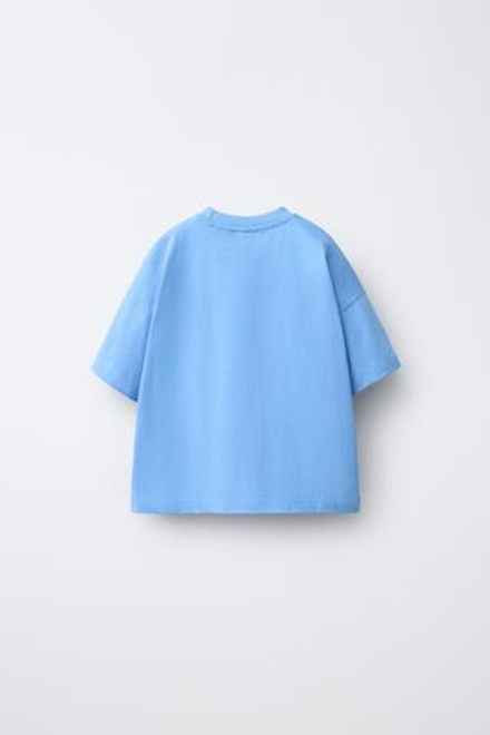 ZARA ФУТБОЛКА BASQUIAT®, СИНИЙ