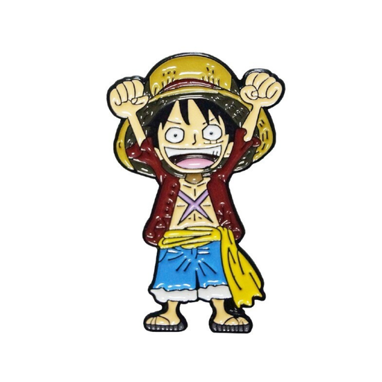 Значок металлический ONE PIECE Монки Д.Луффи, р-р 3х2,2см