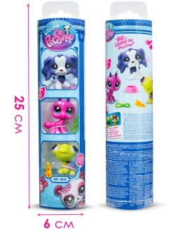 Набор Три друга три фигурки мини-животных с аксесс