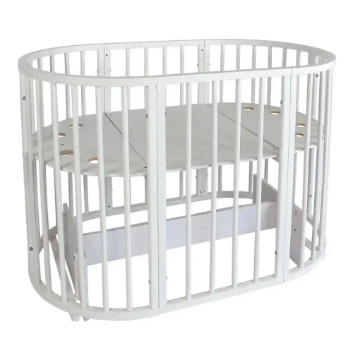 Кровать детская Indigo Simple 7в1 с поперечным маятником белый