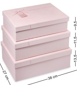 WF-184-A Набор коробок из 3 шт, розовый