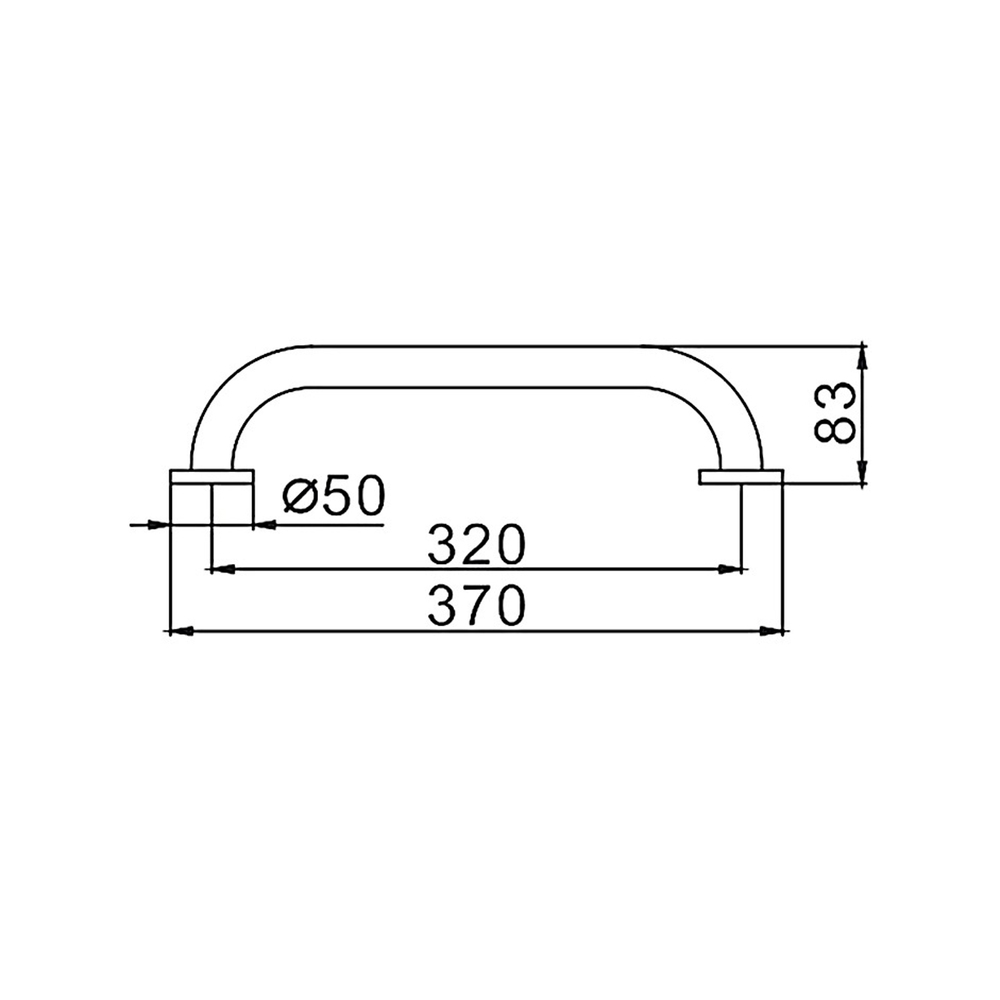 Поручень прямой F1718 (F302) FRAP (хром, латунь, L 38см)