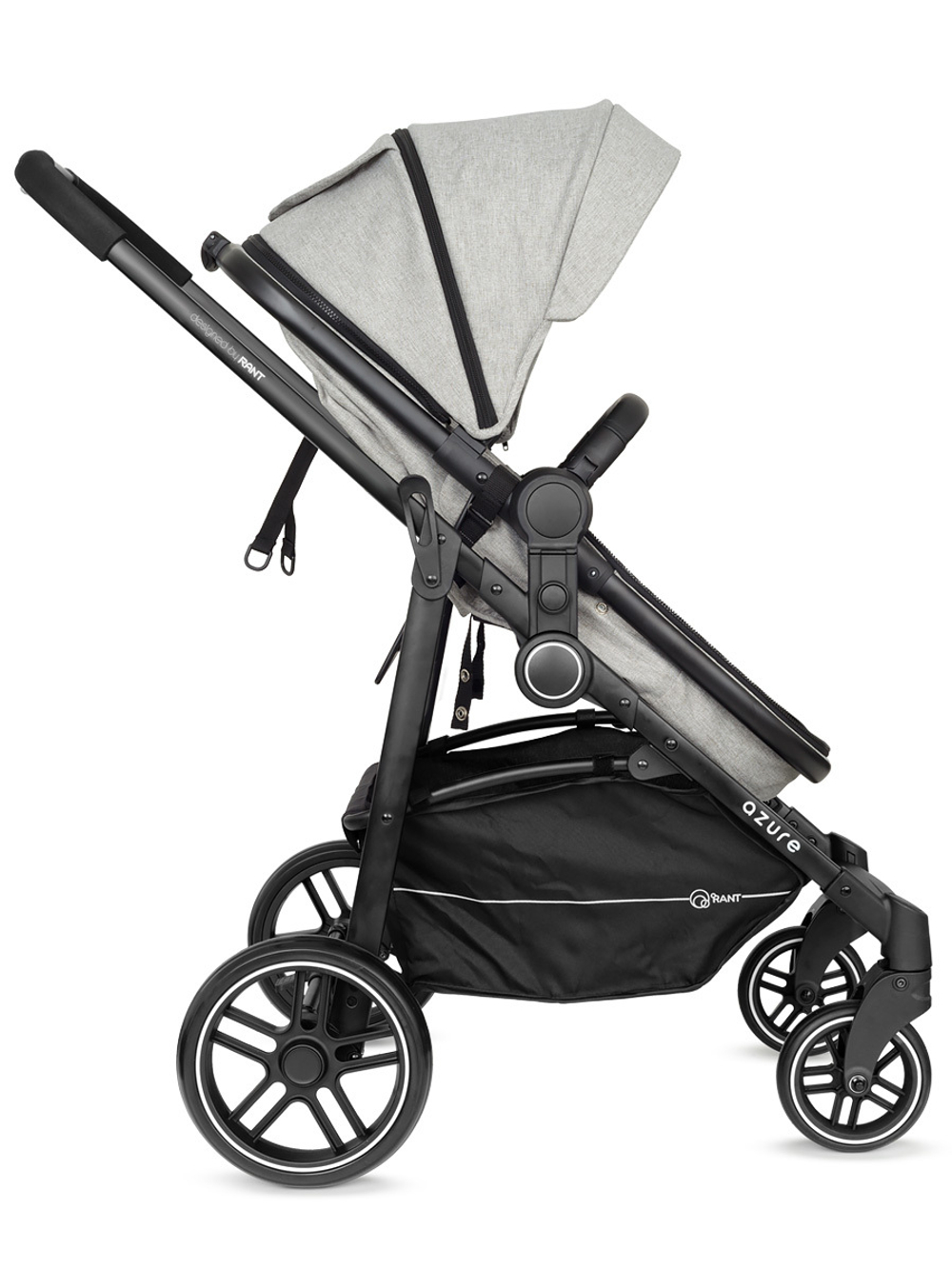 Коляска детская 2-в-1 "AZURE Trends" RA147 alu. Grey