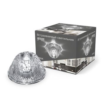 Встраиваемый точечный светильник 1*G9 CR026 прозрачный Crystal Gauss