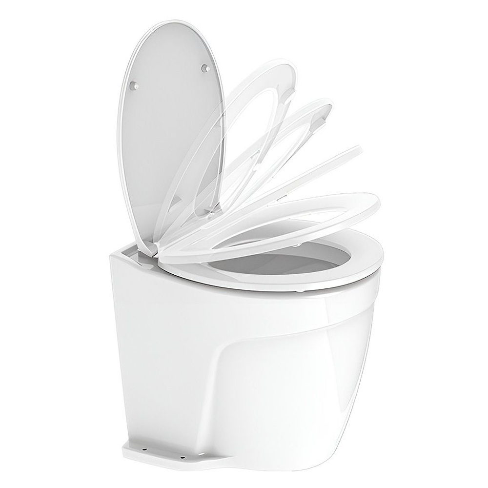 Унитаз судовой электрический Delux с помпой, 12 В/ Гальюн в лодку